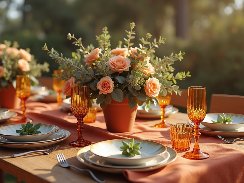 Art de la table terracotta