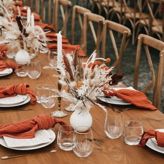 Inspiration décoration de mariage terracotta