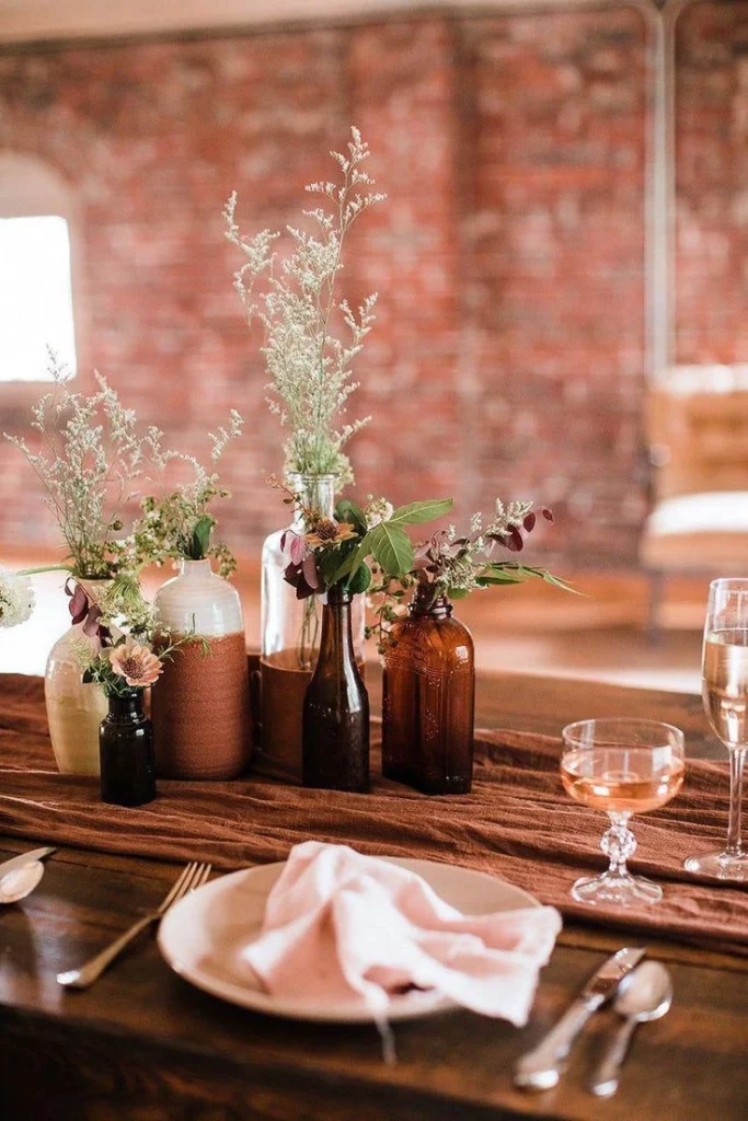 Vases décoratifs de mariage terracotta