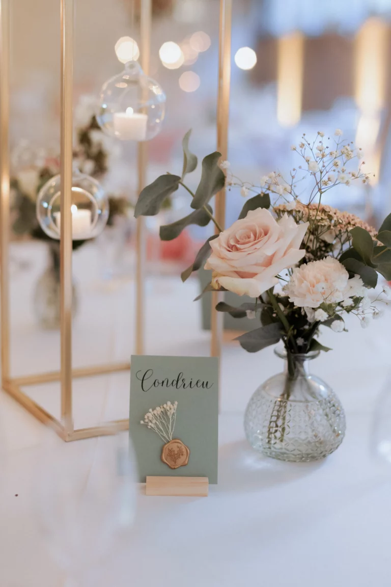 mariage rose poudré