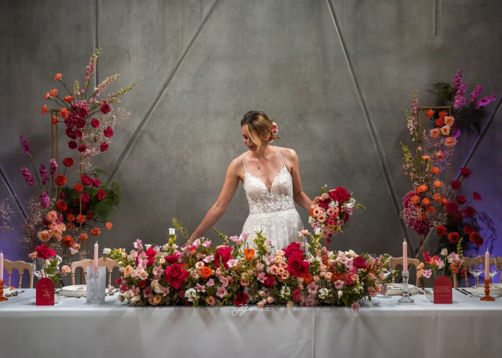 déco mariage fushia et orange