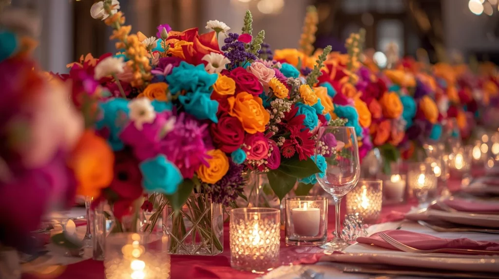 decoration de mariage coloré