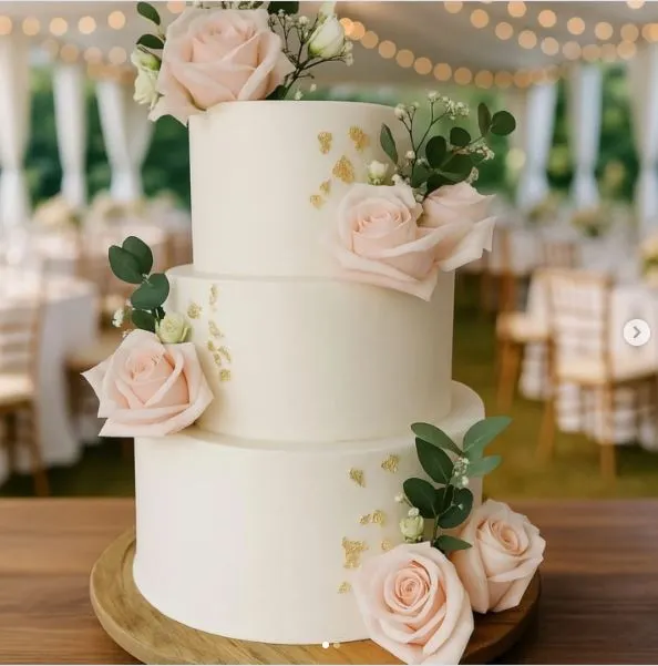 Wedding cake vert sauge